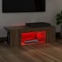 TV-Schrank mit LED-Leuchten, Farbe Eiche braun, 90 x 39 x 30 cm von vidaXL, TV-Möbel - Ref: Foro24-822667, Preis: 46,42 €, Ra...