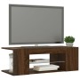 TV cabinet with LED lights brown oak color 90x39x30 cm by vidaXL, TV Furniture - Ref: Foro24-822667, Price: 47,06 €, Discount: %