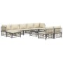 Juego de muebles de jardín 10 pzas y cojines ratán PE antracita de vidaXL, Sofás de exterior - Ref: Foro24-3186804, Precio: 7...
