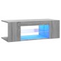 Mueble de TV con luces LED gris Sonoma 90x39x30 cm de vidaXL, Muebles TV - Ref: Foro24-822666, Precio: 56,72 €, Descuento: %