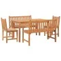 5-piece garden dining set solid teak wood by vidaXL, Garden sets - Ref: Foro24-3157152, Price: 773,43 €, Discount: %