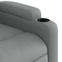 Sillón reclinable eléctrico tela gris claro