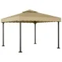 Cenador aluminio y acero gris taupé 3x3 m de vidaXL, Carpas y cenadores - Ref: Foro24-318522, Precio: 411,45 €, Descuento: %