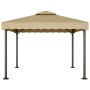 Taupe gray aluminum and steel gazebo 3x3 m by vidaXL, Tents and gazebos - Ref: Foro24-318522, Price: 419,53 €, Discount: %