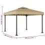 Cenador aluminio y acero gris taupé 3x3 m de vidaXL, Carpas y cenadores - Ref: Foro24-318522, Precio: 411,45 €, Descuento: %