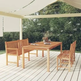 4-piece solid teak wood garden dining set by vidaXL, Garden sets - Ref: Foro24-3157160, Price: 895,67 €, Discount: %