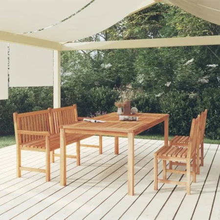 4-piece solid teak wood garden dining set by vidaXL, Garden sets - Ref: Foro24-3157160, Price: 895,48 €, Discount: %