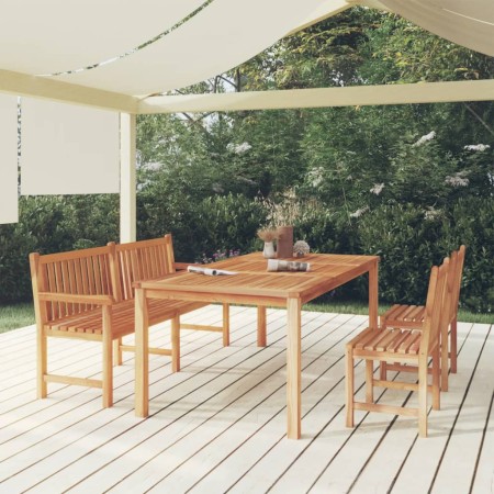 4-teilige Garten-Essgarnitur aus massivem Teakholz von vidaXL, Gartensets - Ref: Foro24-3157160, Preis: 914,97 €, Rabatt: %
