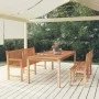 4-teilige Garten-Essgarnitur aus massivem Teakholz von vidaXL, Gartensets - Ref: Foro24-3157160, Preis: 895,48 €, Rabatt: %