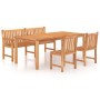 4-teilige Garten-Essgarnitur aus massivem Teakholz von vidaXL, Gartensets - Ref: Foro24-3157160, Preis: 914,97 €, Rabatt: %