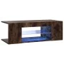 TV-Schrank mit LED-Leuchten, Farbe Eiche geräuchert, 90 x 39 x 30 cm von vidaXL, TV-Möbel - Ref: Foro24-822665, Preis: 46,66 ...