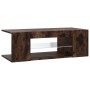 TV-Schrank mit LED-Leuchten, Farbe Eiche geräuchert, 90 x 39 x 30 cm von vidaXL, TV-Möbel - Ref: Foro24-822665, Preis: 46,94 ...