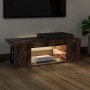 TV-Schrank mit LED-Leuchten, Farbe Eiche geräuchert, 90 x 39 x 30 cm von vidaXL, TV-Möbel - Ref: Foro24-822665, Preis: 46,94 ...
