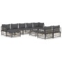Garden furniture set 10 pieces and anthracite PE rattan cushions by vidaXL, Outdoor sofas - Ref: Foro24-3186805, Price: 794,1...