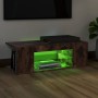 TV-Schrank mit LED-Leuchten, Farbe Eiche geräuchert, 90 x 39 x 30 cm von vidaXL, TV-Möbel - Ref: Foro24-822665, Preis: 46,94 ...