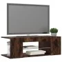Mueble de TV con luces LED color roble ahumado 90x39x30 cm de vidaXL, Muebles TV - Ref: Foro24-822665, Precio: 46,66 €, Descu...