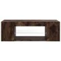 TV-Schrank mit LED-Leuchten, Farbe Eiche geräuchert, 90 x 39 x 30 cm von vidaXL, TV-Möbel - Ref: Foro24-822665, Preis: 46,66 ...