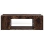 TV-Schrank mit LED-Leuchten, Farbe Eiche geräuchert, 90 x 39 x 30 cm von vidaXL, TV-Möbel - Ref: Foro24-822665, Preis: 46,94 ...