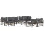Garden furniture set 10 pieces and anthracite PE rattan cushions by vidaXL, Outdoor sofas - Ref: Foro24-3186805, Price: 794,1...