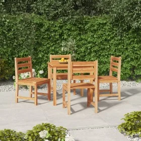5-piece garden dining set solid teak wood by vidaXL, Garden sets - Ref: Foro24-3157178, Price: 514,32 €, Discount: %