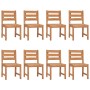 Garden chairs 8 units solid teak wood by vidaXL, Garden chairs - Ref: Foro24-3157176, Price: 663,36 €, Discount: %