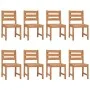 Garden chairs 8 units solid teak wood by vidaXL, Garden chairs - Ref: Foro24-3157176, Price: 663,36 €, Discount: %