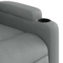 Sillón reclinable de masaje eléctrico tela gris claro