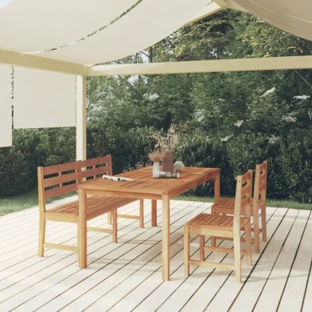 Juego de comedor para jardín 4 piezas madera maciza de teca de vidaXL, Conjuntos de jardín - Ref: Foro24-3157200, Precio: 620...