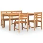 Juego de comedor para jardín 4 piezas madera maciza de teca de vidaXL, Conjuntos de jardín - Ref: Foro24-3157200, Precio: 620...