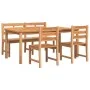 Juego de comedor para jardín 4 piezas madera maciza de teca de vidaXL, Conjuntos de jardín - Ref: Foro24-3157200, Precio: 620...