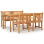 4-teilige Garten-Essgarnitur aus massivem Teakholz von vidaXL, Gartensets - Ref: Foro24-3157169, Preis: 811,74 €, Rabatt: %