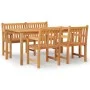 Garden dining set, 4-piece solid teak wood. by vidaXL, Garden sets - Ref: Foro24-3157169, Price: 794,62 €, Discount: %