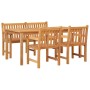 4-teilige Garten-Essgarnitur aus massivem Teakholz von vidaXL, Gartensets - Ref: Foro24-3157169, Preis: 811,74 €, Rabatt: %