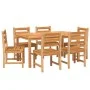Juego de comedor de jardín 7 piezas madera maciza de teca de vidaXL, Conjuntos de jardín - Ref: Foro24-3157186, Precio: 728,5...