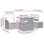 Conjunto de sofá de jardín con cojín 6 pcs Gris Poliratán