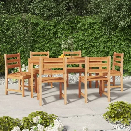 Juego de comedor de jardín 7 piezas madera maciza de teca de vidaXL, Conjuntos de jardín - Ref: Foro24-3157188, Precio: 727,9...