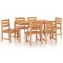 7-teilige Garten-Essgarnitur aus massivem Teakholz von vidaXL, Gartensets - Ref: Foro24-3157188, Preis: 738,10 €, Rabatt: %