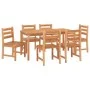 Juego de comedor de jardín 7 piezas madera maciza de teca de vidaXL, Conjuntos de jardín - Ref: Foro24-3157188, Precio: 727,9...
