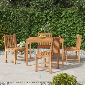 Juego de comedor para jardín 5 piezas madera maciza de teca de vidaXL, Conjuntos de jardín - Ref: Foro24-3157145, Precio: 671...