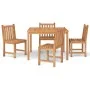Juego de comedor para jardín 5 piezas madera maciza de teca de vidaXL, Conjuntos de jardín - Ref: Foro24-3157145, Precio: 658...