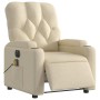 Sillón reclinable de masaje eléctrico tela color crema