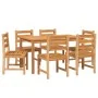 Garden dining set 7 pieces solid teak wood by vidaXL, Garden sets - Ref: Foro24-3157184, Price: 688,79 €, Discount: %