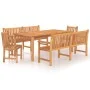 5-piece garden dining set solid teak wood by vidaXL, Garden sets - Ref: Foro24-3157161, Price: 1,00 €, Discount: %