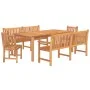5-piece garden dining set solid teak wood by vidaXL, Garden sets - Ref: Foro24-3157161, Price: 1,00 €, Discount: %