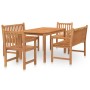 Juego de comedor para jardín 5 piezas madera maciza de teca de vidaXL, Conjuntos de jardín - Ref: Foro24-3157164, Precio: 935...