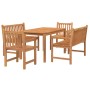 Juego de comedor para jardín 5 piezas madera maciza de teca de vidaXL, Conjuntos de jardín - Ref: Foro24-3157164, Precio: 935...
