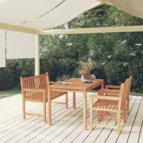 Garden dining set 4 pieces solid teak wood by vidaXL, Garden sets - Ref: Foro24-3157163, Price: 679,17 €, Discount: %