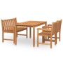 Garten-Essgruppe 4-teilig aus massivem Teakholz von vidaXL, Gartensets - Ref: Foro24-3157163, Preis: 706,71 €, Rabatt: %