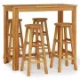 High garden table and stools 5 pcs solid acacia wood by vidaXL, Garden sets - Ref: Foro24-3154394, Price: 345,48 €, Discount: %