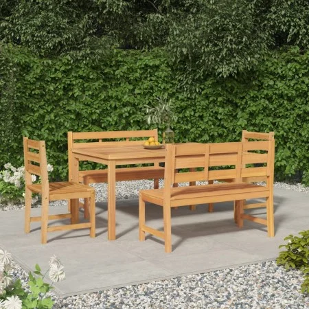 5-piece garden dining set solid teak wood by vidaXL, Garden sets - Ref: Foro24-3157198, Price: 760,68 €, Discount: %